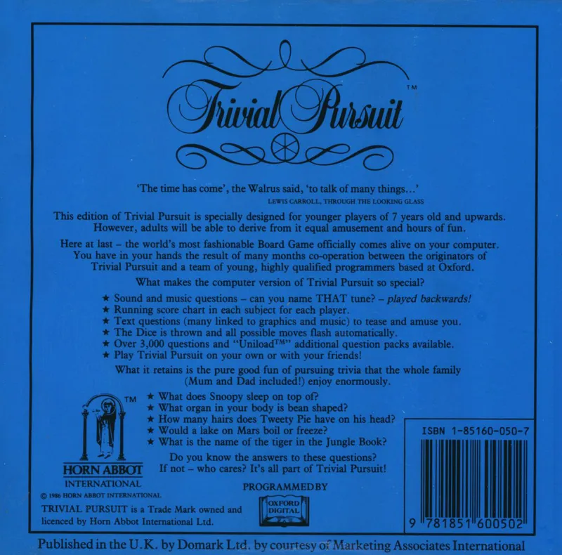 Backdrop artwork for Trivial Pursuit: The Computer Game: Young Players Edition