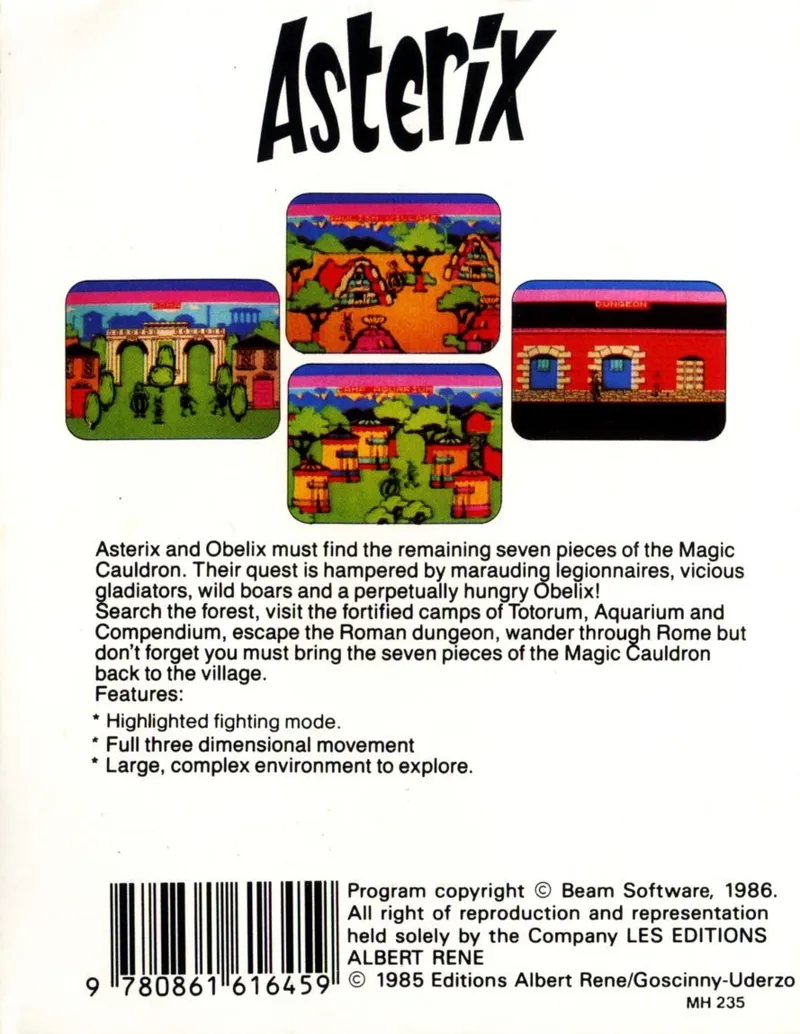 Asterix and the Magic Cauldron box back