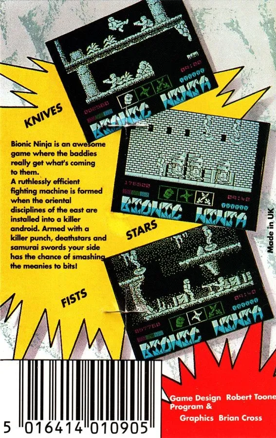 Bionic Ninja box back