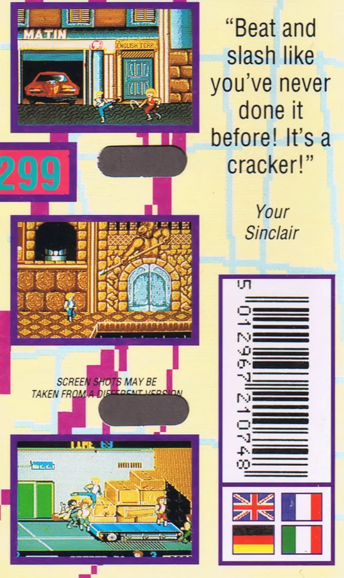 Double Dragon box back