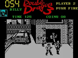 Backdrop artwork for Double Dragon III: The Rosetta Stone