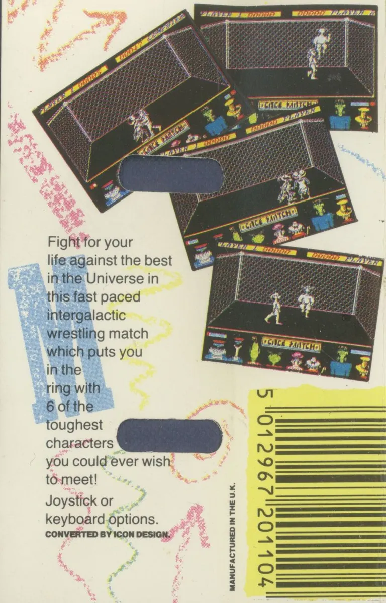 Intergalactic Cage Match box back
