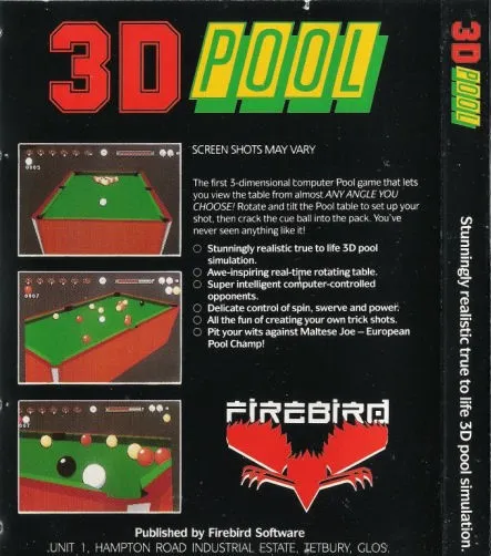 3D Pool box back