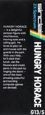 Hungry Horace box back