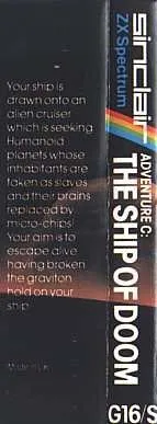 Adventure C: Ship of Doom box back