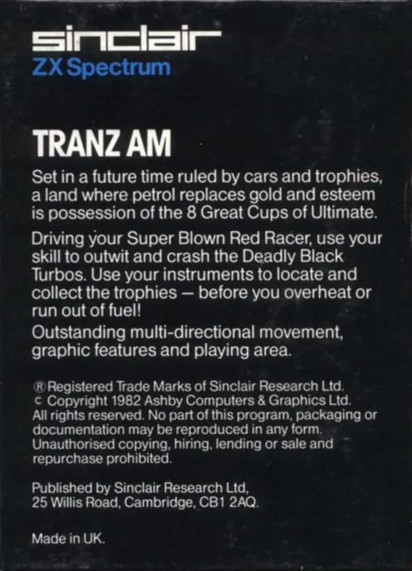 Tranz Am box back