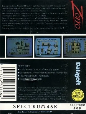 Zorro box back