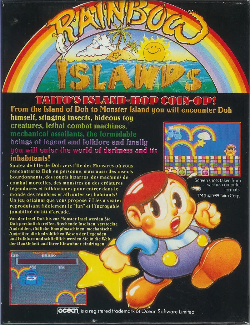 Rainbow Islands box back
