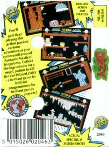 Dizzy: The Ultimate Cartoon Adventure box back