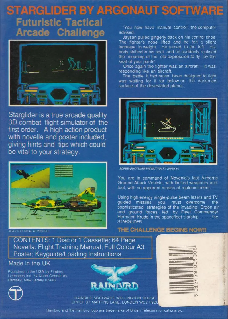 Starglider box back