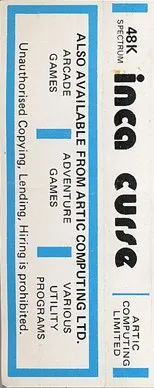 Adventure B: Inca Curse box back