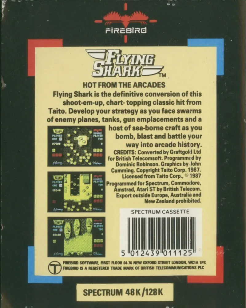 Flying Shark box back