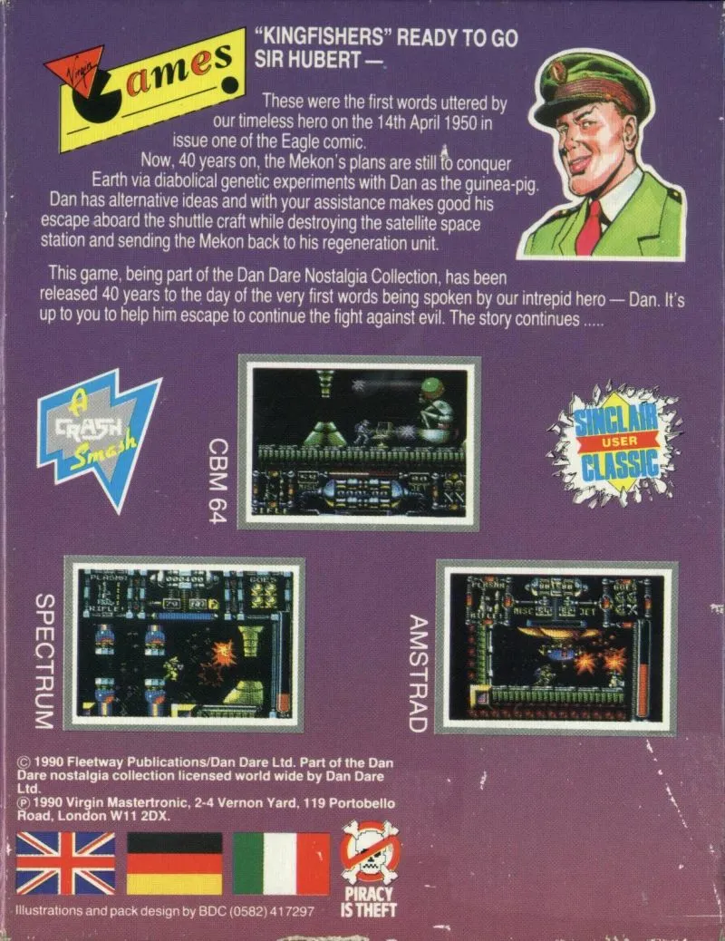 Dan Dare III: The Escape box back