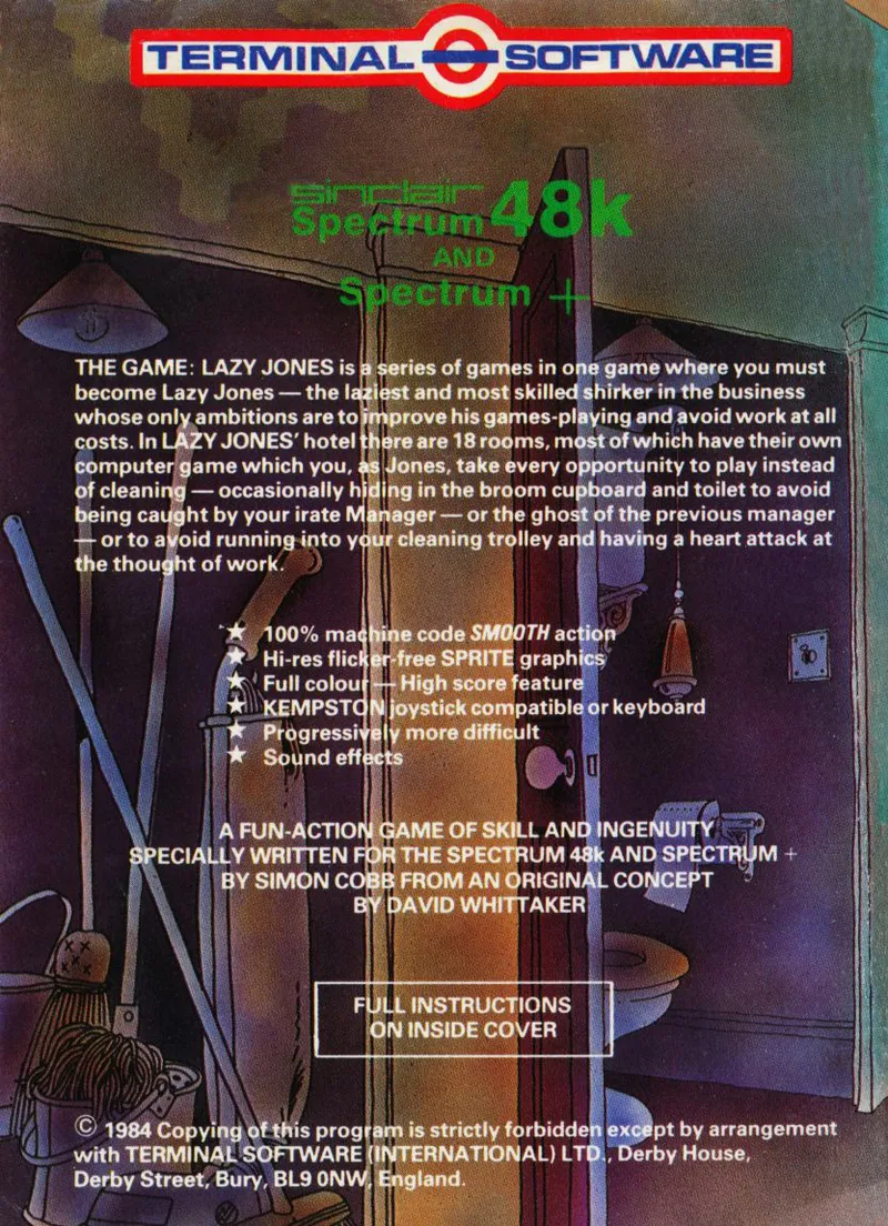 Lazy Jones box back