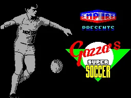 Gazza's Super Soccer title screen