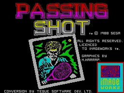 Passing Shot title screen