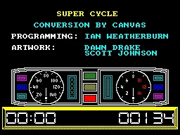 Super Cycle title screen
