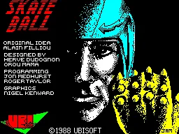 Skateball title screen