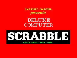 Scrabble Deluxe title screen