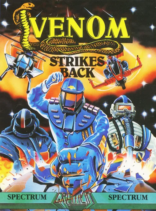 VENOM Strikes Back cover art for Sinclair ZX Spectrum