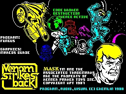 VENOM Strikes Back title screen