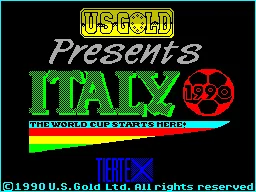 Italia '90 - World Cup Soccer title screen
