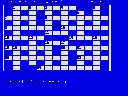 Backdrop artwork for The Sun Computer Crosswords Volume 1