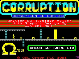 Corruption (Omega Software) title screen