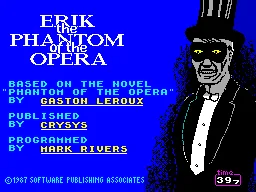 Erik - The Phantom of the Opera title screen