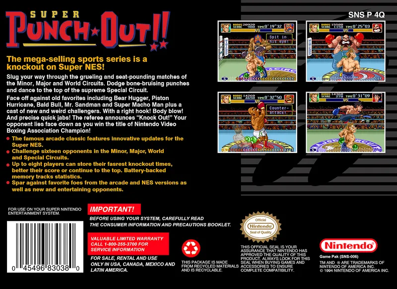 Super Punch-Out!! box back