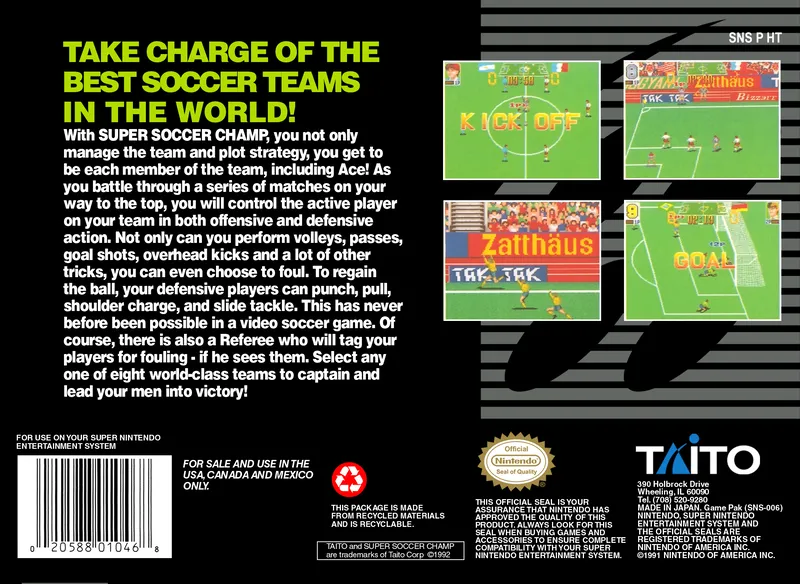 Super Soccer Champ box back