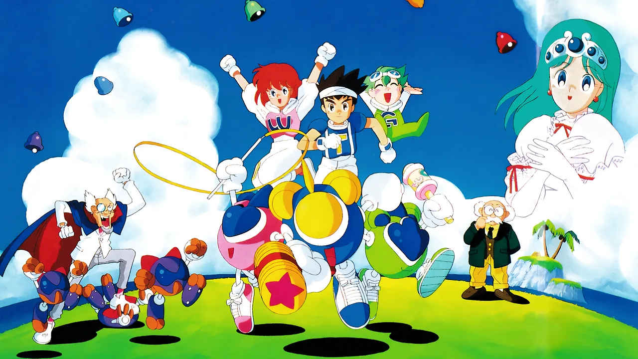 Backdrop artwork for Pop'n TwinBee: Rainbow Bell Adventures