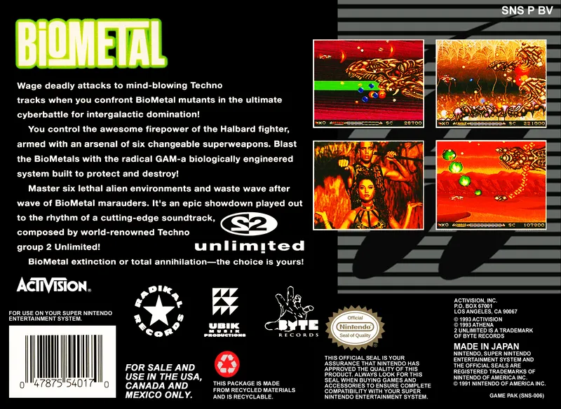 BioMetal box back