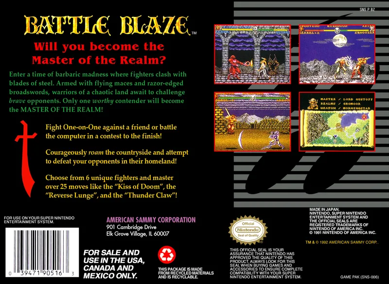 Battle Blaze box back