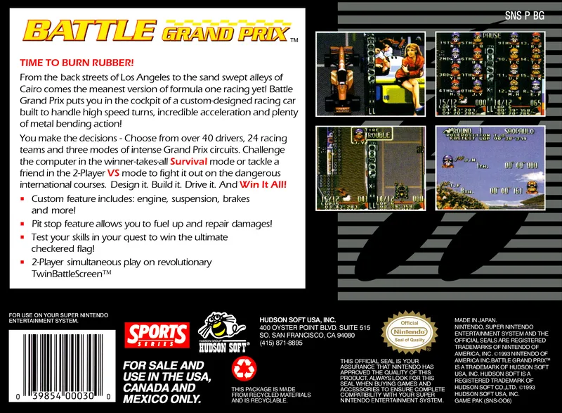 Battle Grand Prix box back