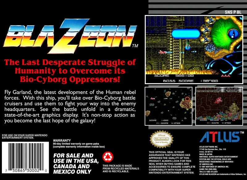BlaZeon: The Bio-Cyborg Challenge box back