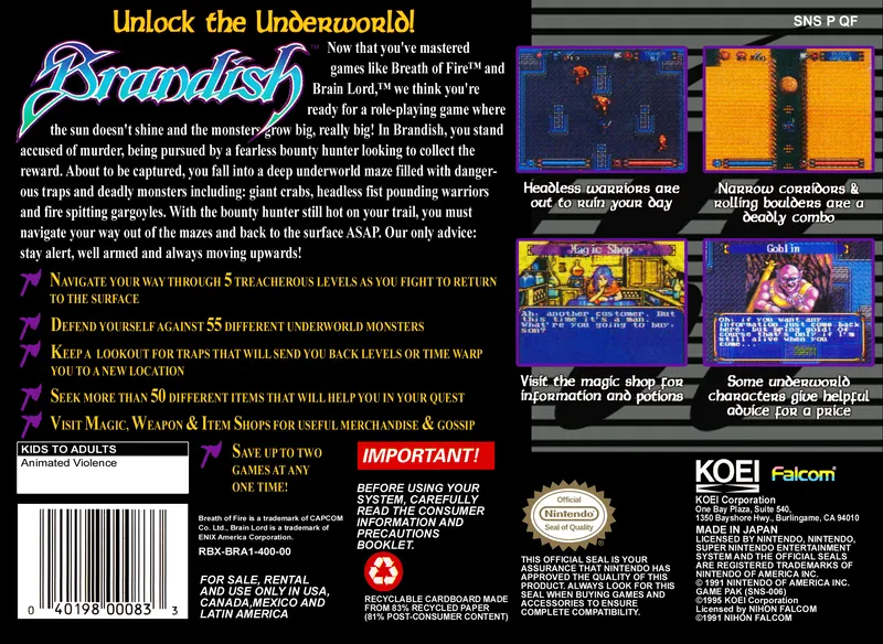 Brandish box back