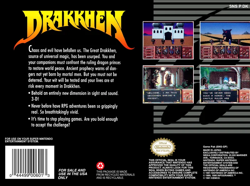 Drakkhen box back