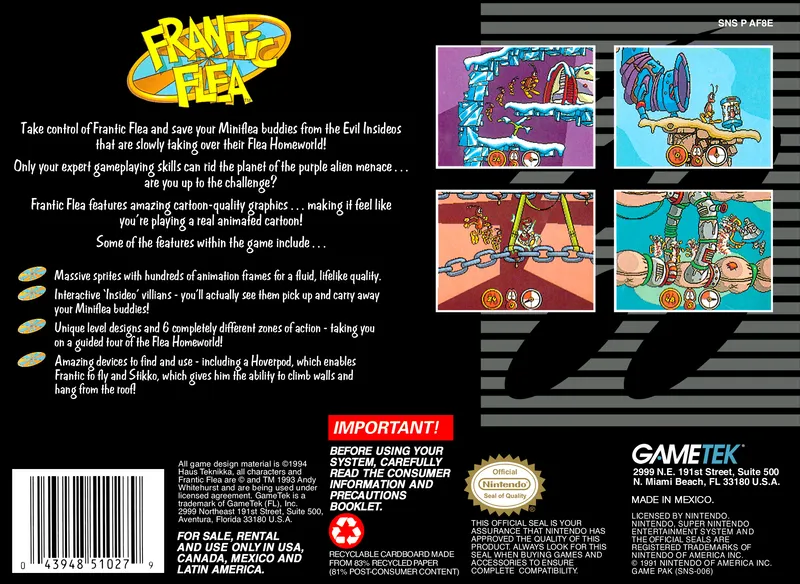 Frantic Flea box back