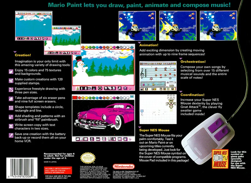 Mario Paint box back