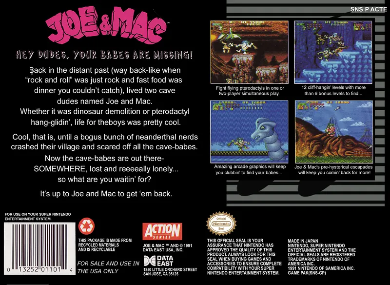 Joe & Mac box back