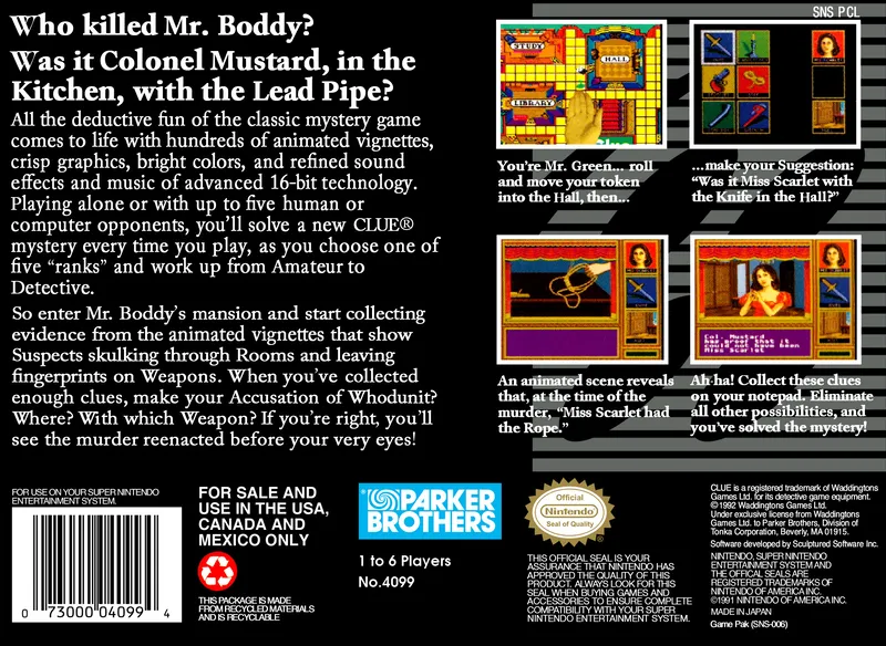 Clue box back