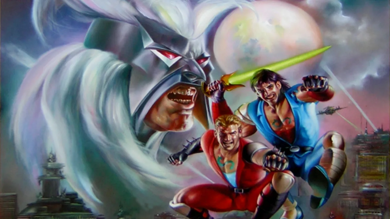 Backdrop artwork for Double Dragon V: The Shadow Falls