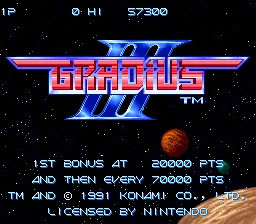 Gradius III screenshot