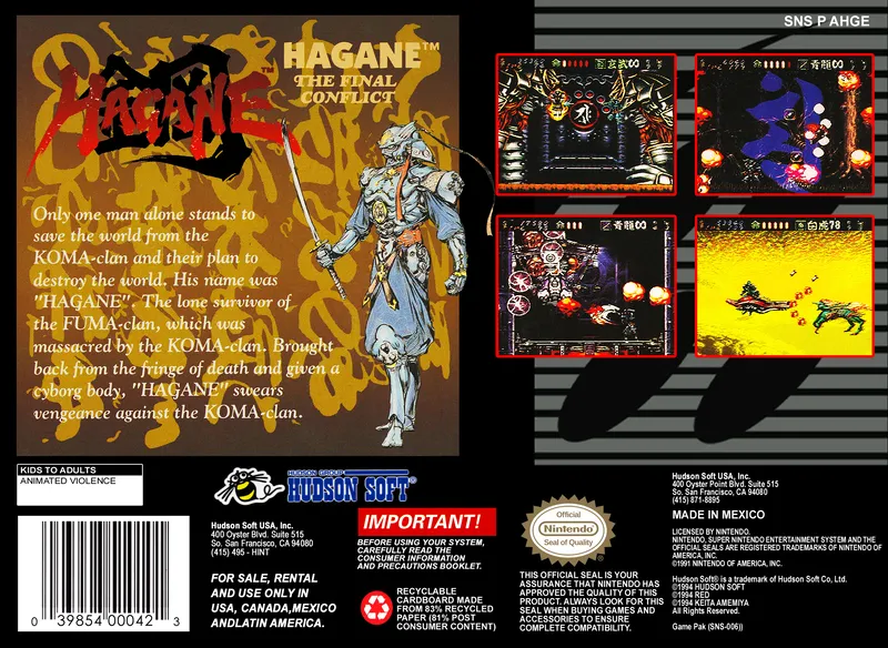 Hagane: The Final Conflict box back