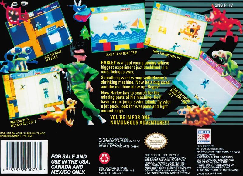 Harley's Humongous Adventure box back