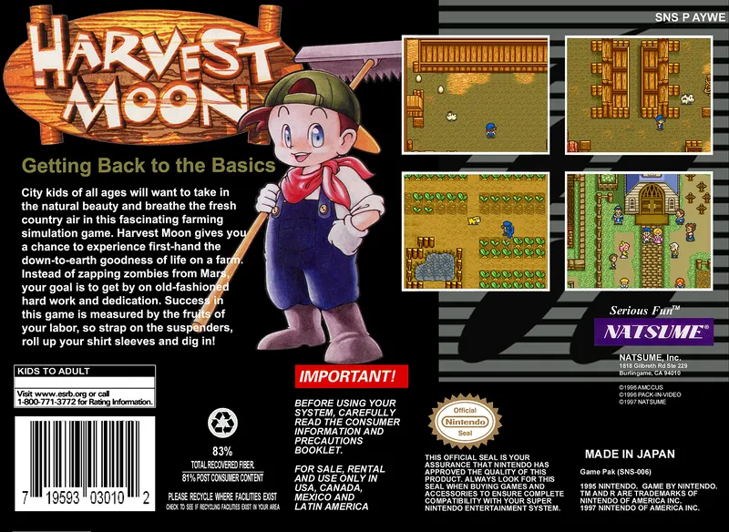 Harvest Moon box back