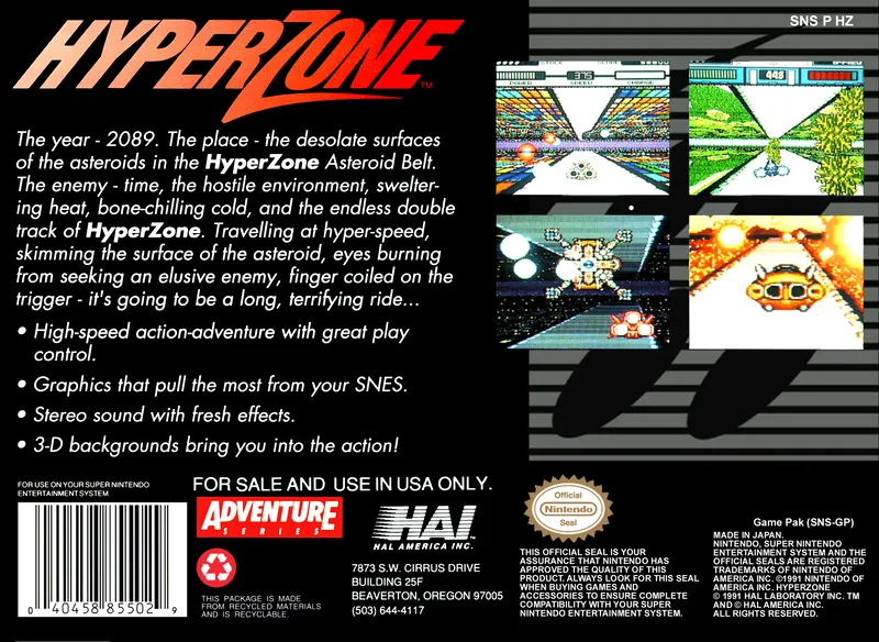 HyperZone box back