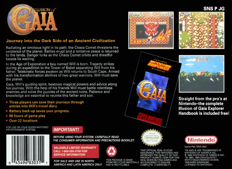 Illusion of Gaia box back