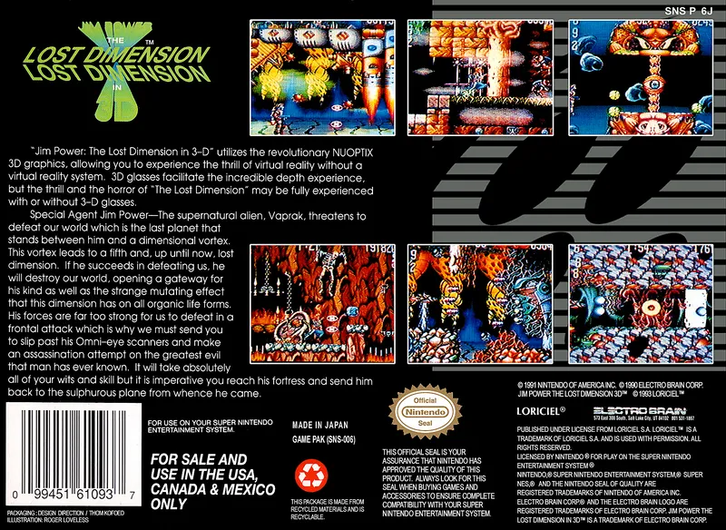 Jim Power: The Lost Dimension in 3D box back